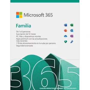 Microsoft 365 Family ESD 64-Bit Español Windows / Mac Suscripción Anual Uso No Comercial - ESD - 6GQ-00088