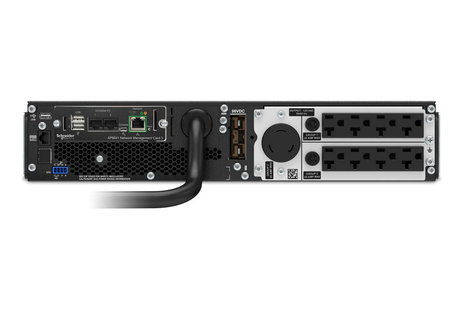 No Break APC SRT3000RMXLA-NC Smart-UPS 3000 VA 2700 W 120v 8 Contactos Doble Conversión en línea LCD, Tarjeta de red, Montaje en rack 2U kit de rieles incluido - Image 4